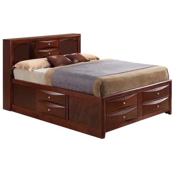 Marilla Cherry Queen Panel Beds