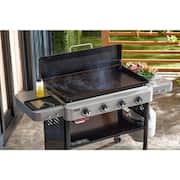 Griddle 4-Burner Propane Gas 36 in. Flat Top Grill in Black