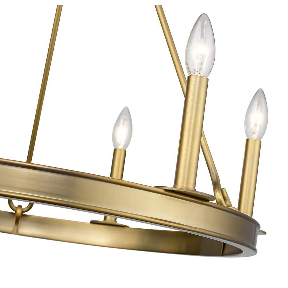 Olde Brass 6-Light Candle-Inspired Chandelier