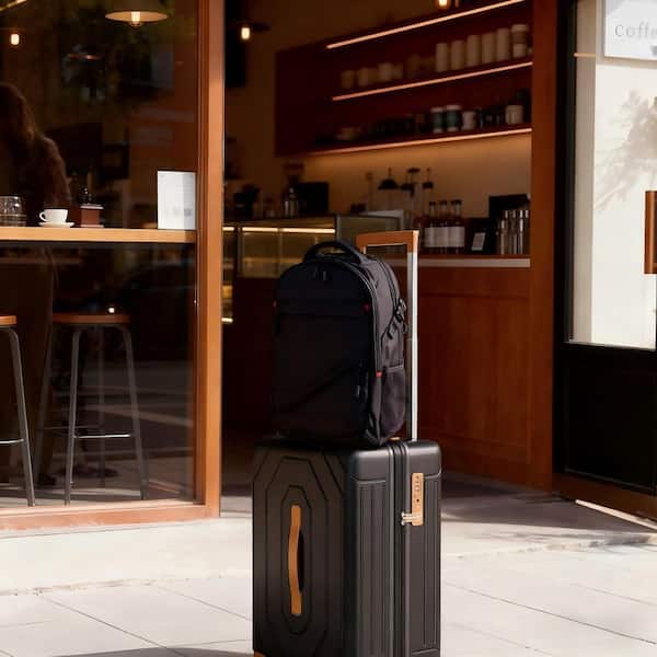 HONGGE 2-Piece Hardside Luggage Set and Backpack Set, with TSA