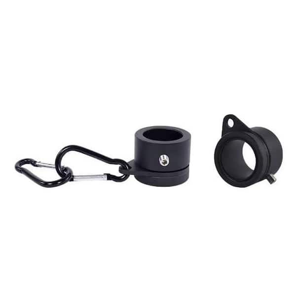 Adjustable 1 in. Stainless Steel and Aluminum Alloy Flag Pole Kit Heavy Duty 3 x 5 ft. American Flag Set Black