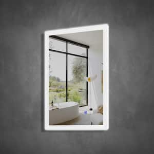 20 in. x 28 in. Wall Bathroom Vanity Mirror, Back and Front-lit LED Light, Anti-Fog, Dimmable, Rectangular, Frameless