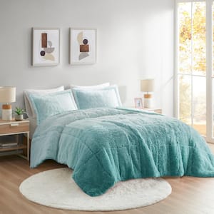 Ella Aqua Microfiber Twin/Twin XL Comforter Set