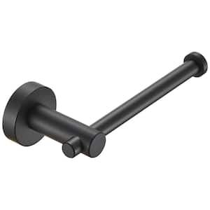 Gluon Wall-Mount Single Post Toilet Paper Holder in Space Aluminum Matte Black