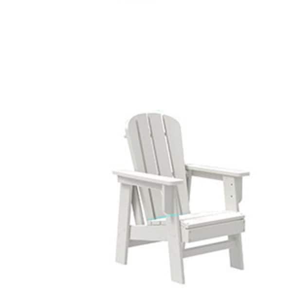 cenadinz White Small Size Adirondack Chair, (1-Piece)