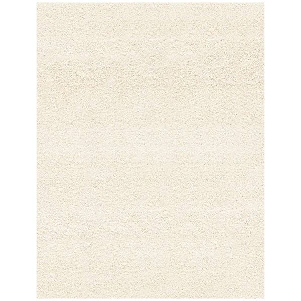 Jersey Shag Cream 4 ft. x 6 ft. Solid Indoor Area Rug