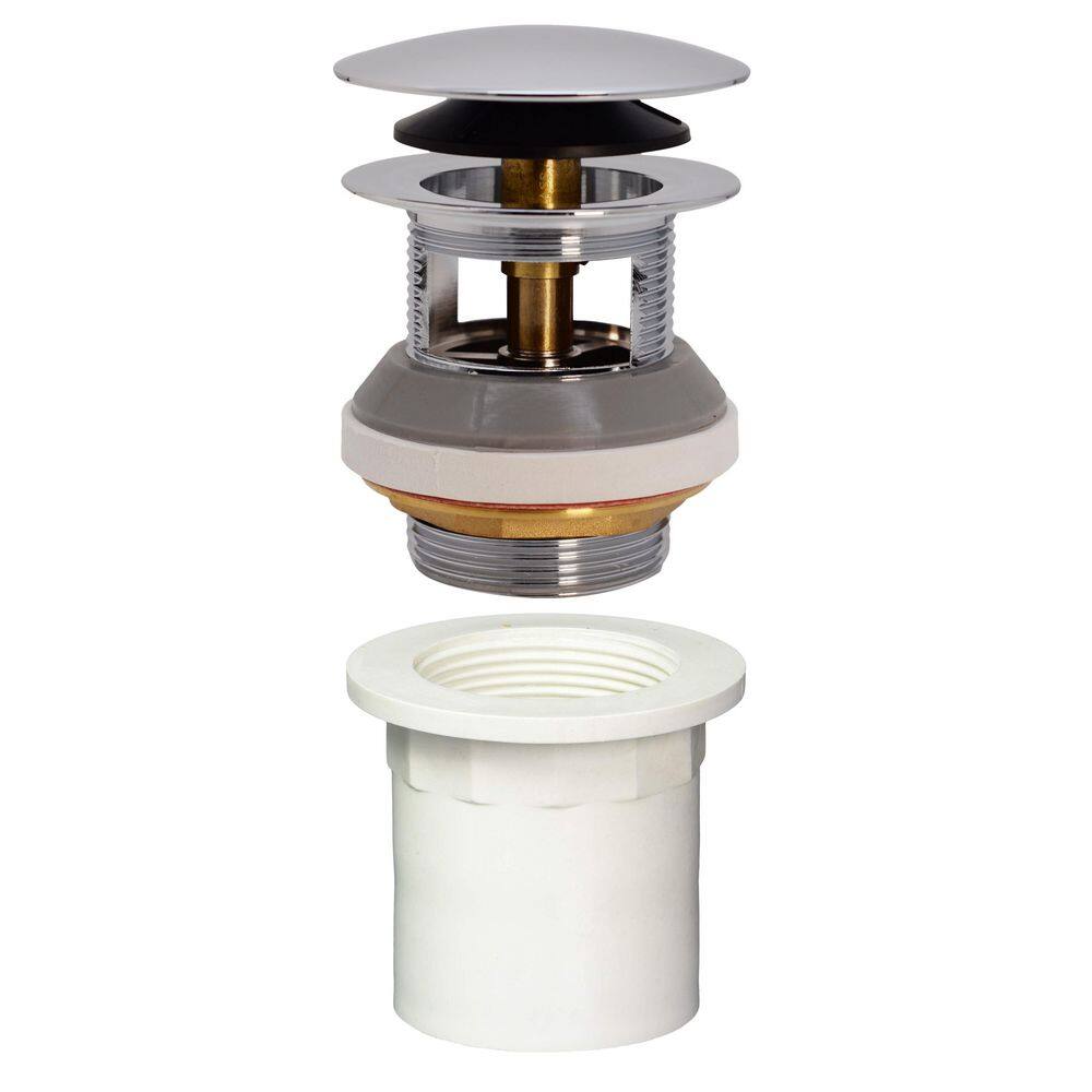 Integrated Overflow Drain 1-1/2 in. NPSM Coarse Thread Tip-Toe Mechanism with PVC Adapter in Polished Chrome price history on PriceWatchPro