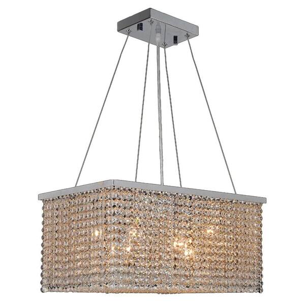 Worldwide Lighting Prism Collection 8-Light Chrome Chandelier