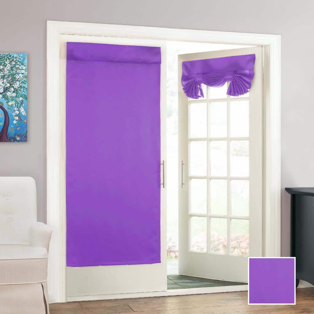Eclipse 14898026068PUR Tricia Thermal Door Panel 26 x 68 Purple