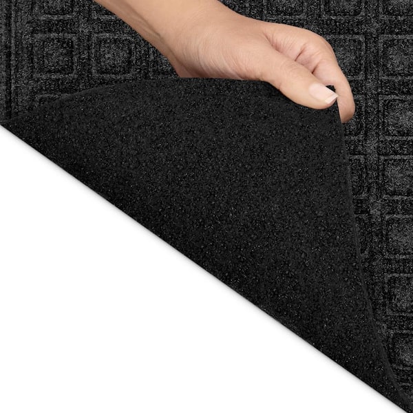 TrafficMaster Black 48 in. x 72 in. Synthetic Fiber and Recycled