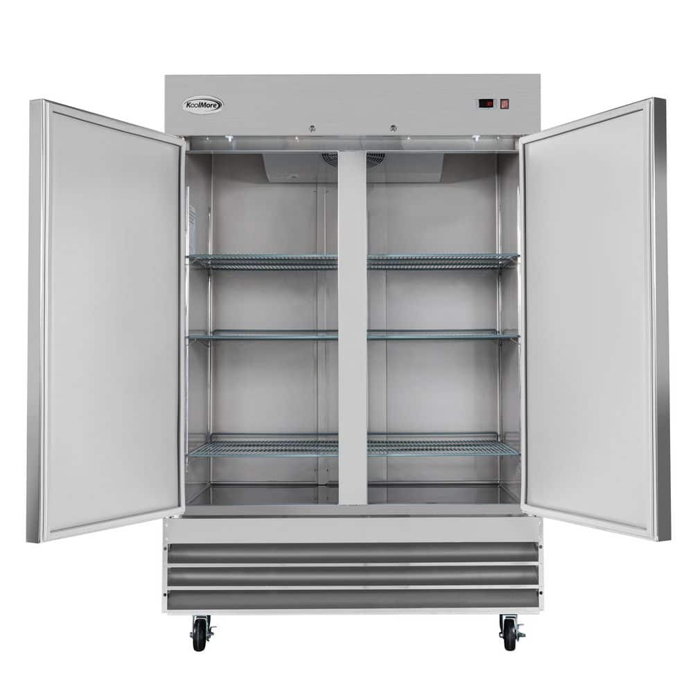 54" Stainless Steel Two-Door Commercial Reach-In Refrigerator
