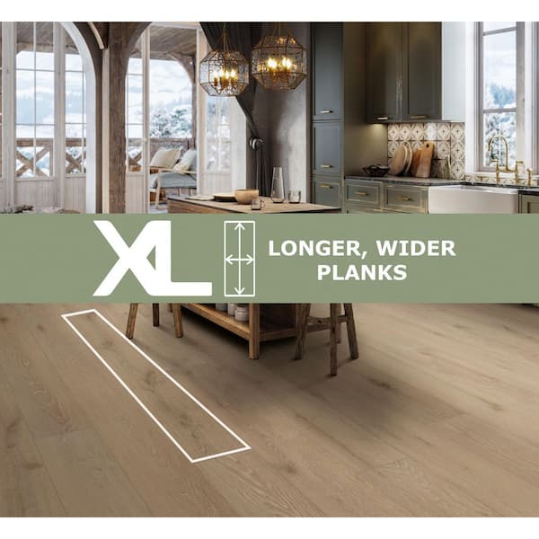 Pure 30 MIL x 9.45 in. W x 74.4 in. L Click Lock Waterproof Luxury Vinyl Plank Flooring (24.41 sq. ft./case)