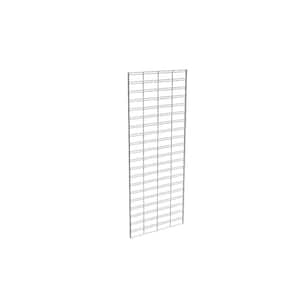 60 in. H x 24 in. W Chrome Metal Slatgrid Wall Panel Set (3-Pack)