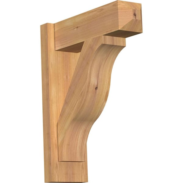 Ekena Millwork 6 in. x 20 in. x 16 in. Western Red Cedar Fuston Craftsman Smooth Outlooker
