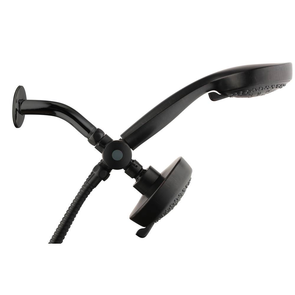 Rubbed Bronze Dual Head Handheld Rain Shower System