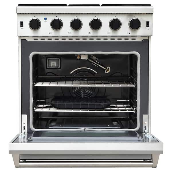 Pre-Converted Propane 30 in. 4.55 cu. ft. Professional Gas Range in Stainless Steel with Five Burners Single Oven