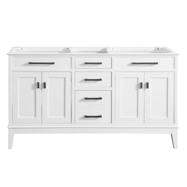 Madison 60 in. Bath Vanity Cabinet without Top in White