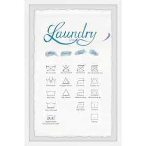 "Laundry Symbols II" by Marmont Hill Framed Typography Art Print 45 in. x 30 in.