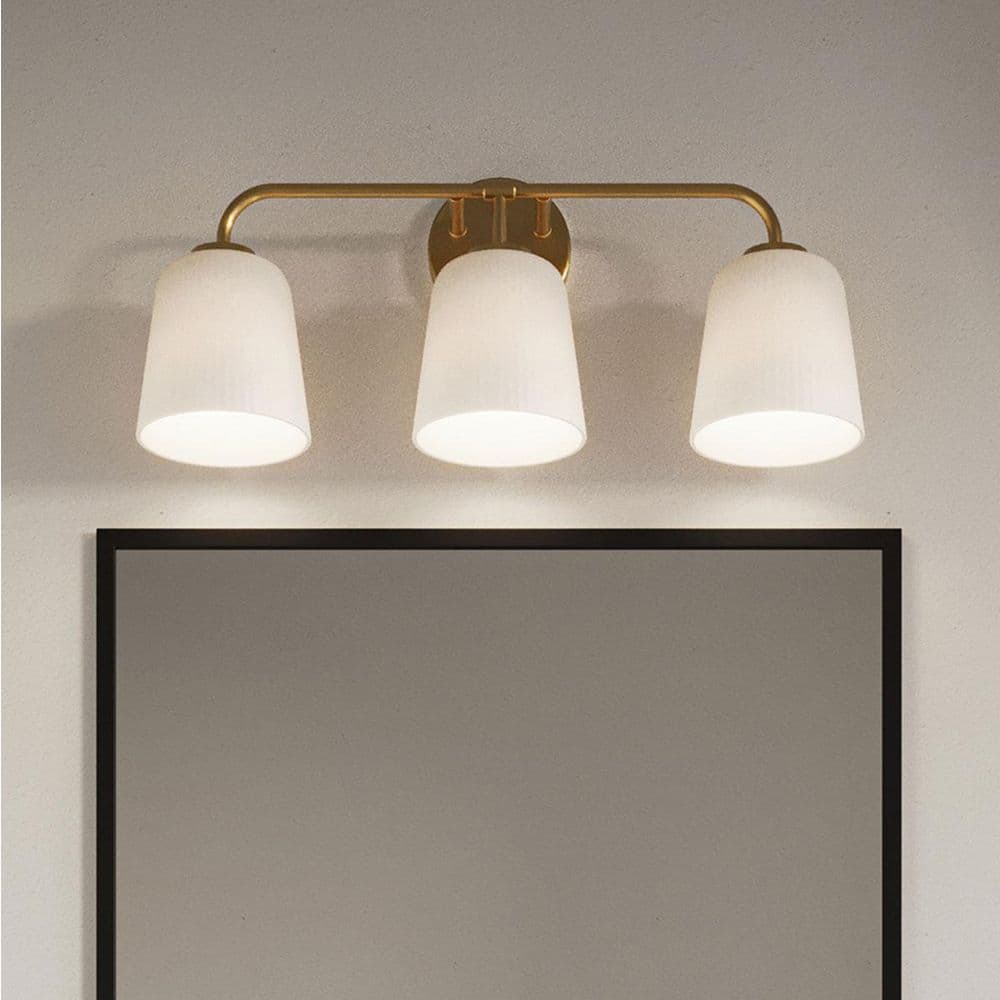 Progress Lighting Bredela Collection 23 in. 3-Light Brushed Gold