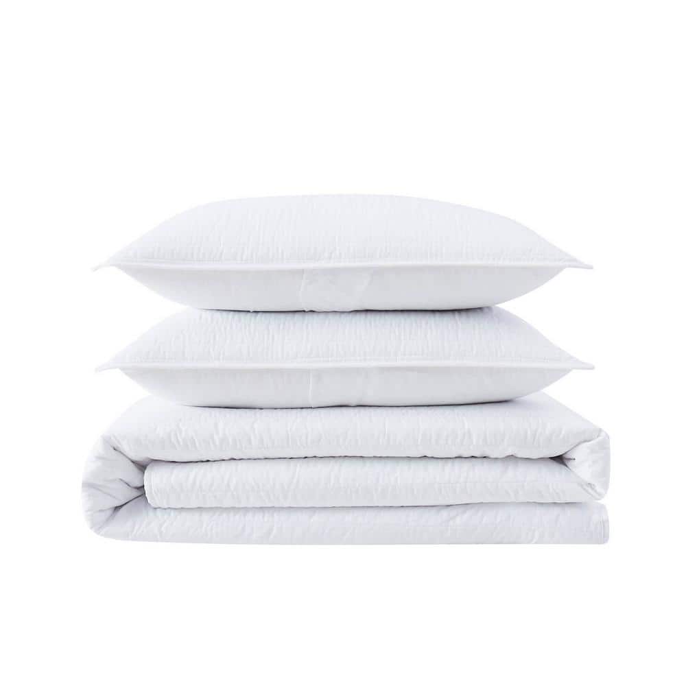 Everyday Antimicrobial 3-Piece White Microfiber King Quilt Set price history on PriceWatchPro