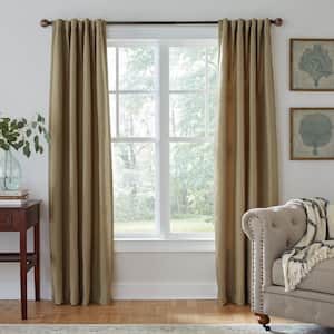 72 in. - 144 in. Telescoping 1 in. Single Curtain Rod Kit in Oil Rubbed Bronze with Brown Marble Ball Finial