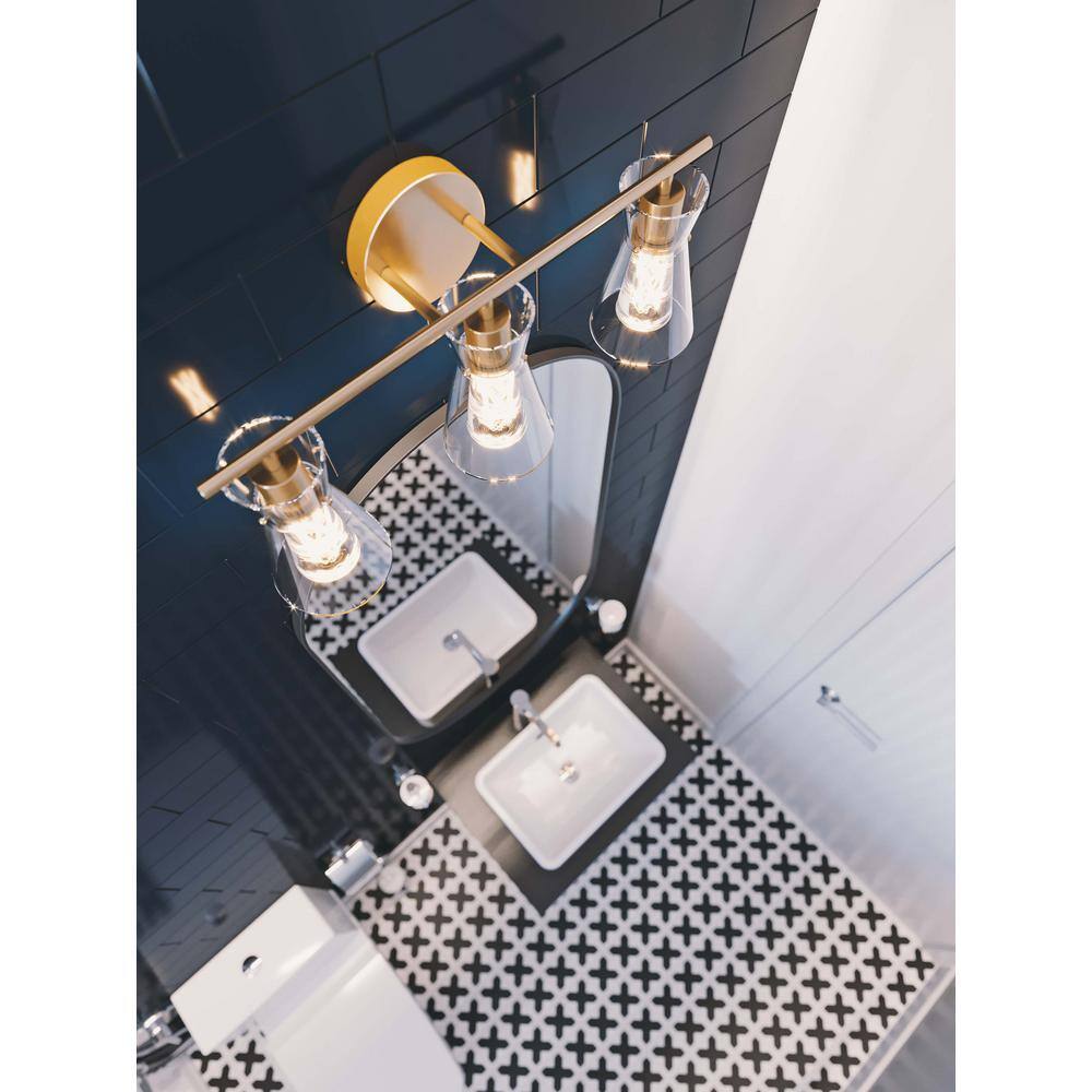 Amanda 22'' Polished Chrome 3-Light Dimmable Vanity Fixture