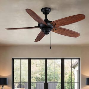 Hampton Bay Danetree 60 in. Indoor/Outdoor Natural Iron Ceiling Fan ...