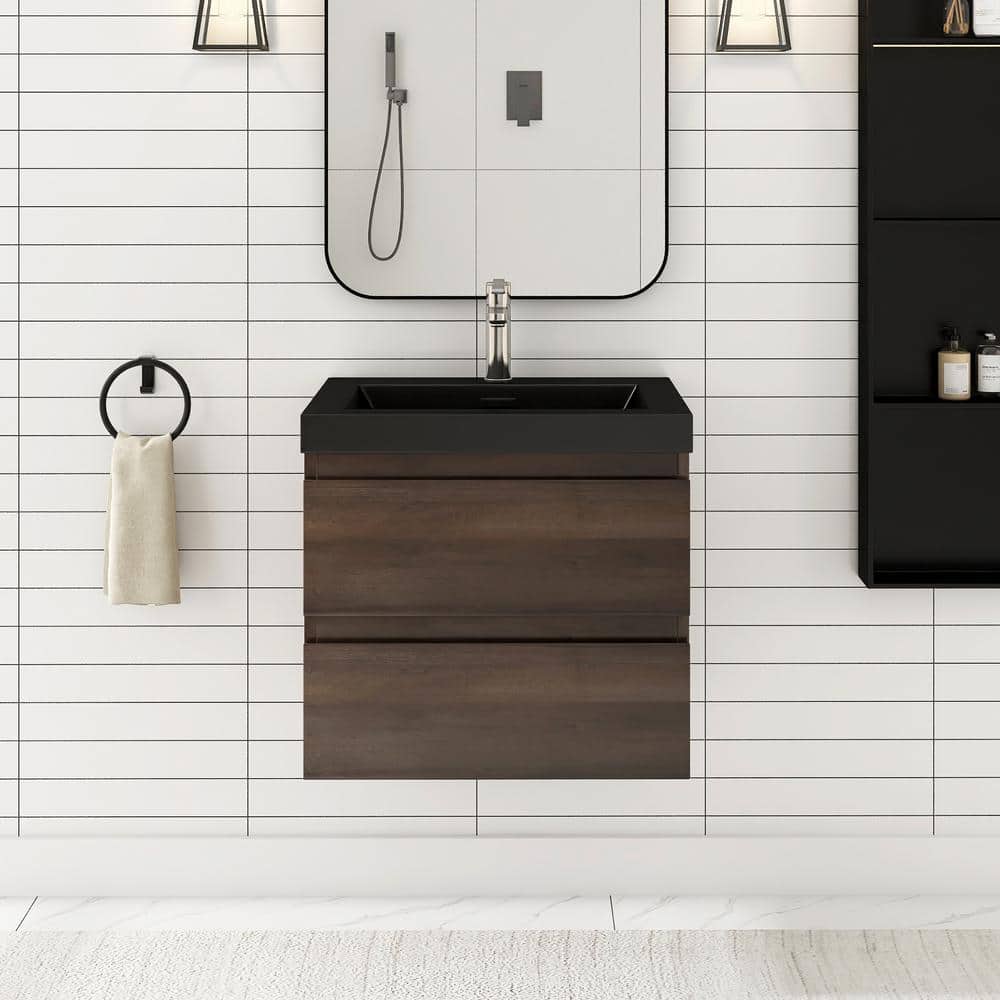 24 in. W x 19.5 in. D x 22.5 in. H Bathroom Vanity Side Cabinet in Grey Oak