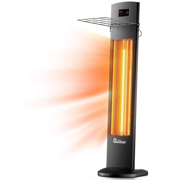 1500W Black Electric Infrared Tower Radiant Infrared Space Heater (Freestanding/Mountable) DR-298