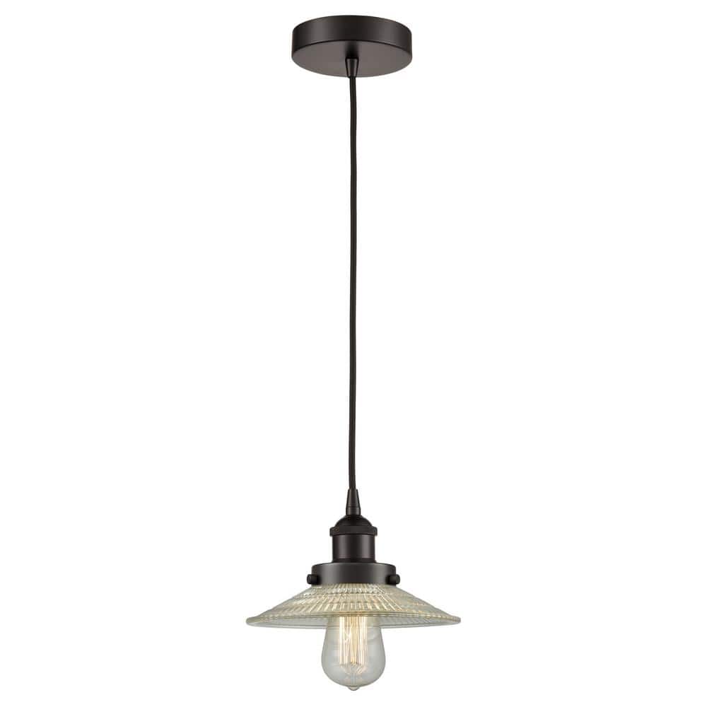 Halophane 60-Watt 1-Light Oil Rubbed Bronze Standard Mini Pendant Light with Clear Glass Shade, No Bulbs Included price history on PriceWatchPro