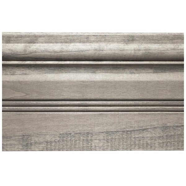 . 469 in. D x 5.5 in. W x 48 in. L Gray Stained Poplar Wood Baseboard Moulding