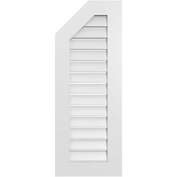 Ekena Millwork 16 in. x 42 in. Octagonal Surface Mount PVC Gable Vent: Functional with Standard Frame