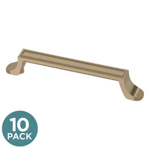 Structured Column 5-1/16 in. (128 mm) Traditional Champagne Bronze Cabinet Drawer Pulls (10 pack)