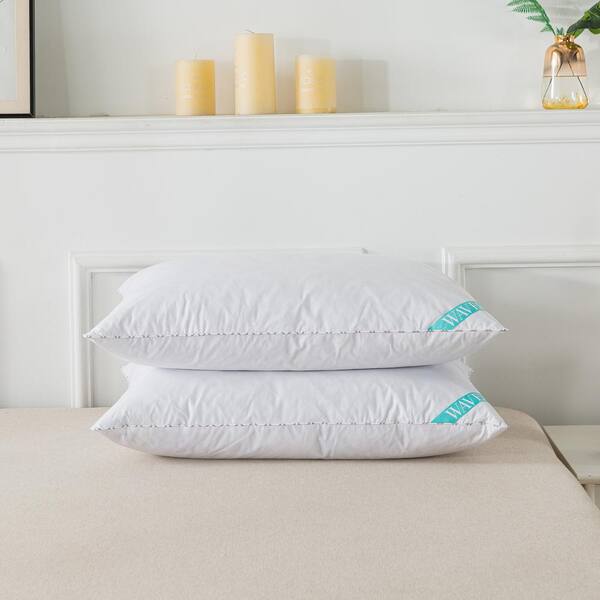 St. James Home 4 Pack Soft Cover Nano Feather Filled Bed Pillows Jumbo - White