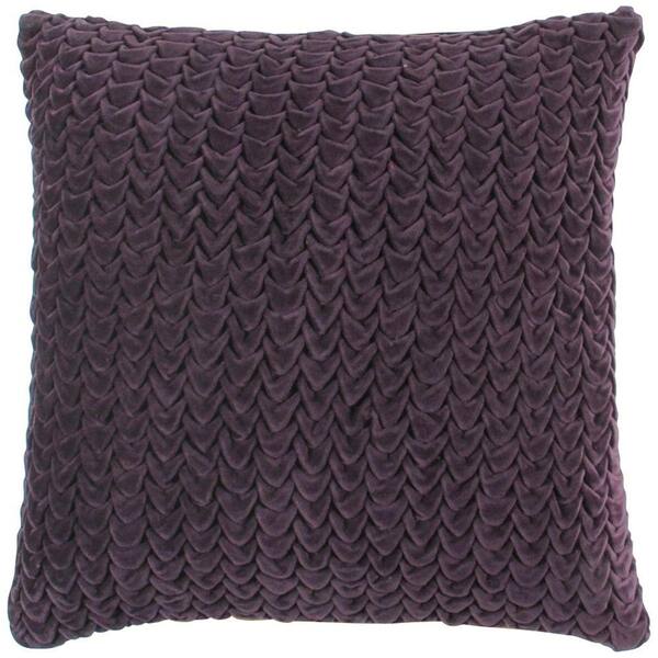 Artistic Weavers Textured Plum Geometric Polyester 18 in. x 18 in. Throw Pillow