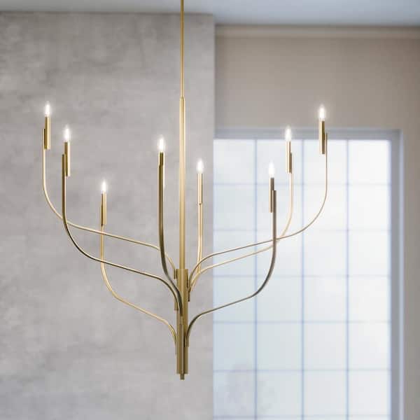 KICHLER Livadia 47.75 in. 8-Light Champagne Bronze Modern Candle