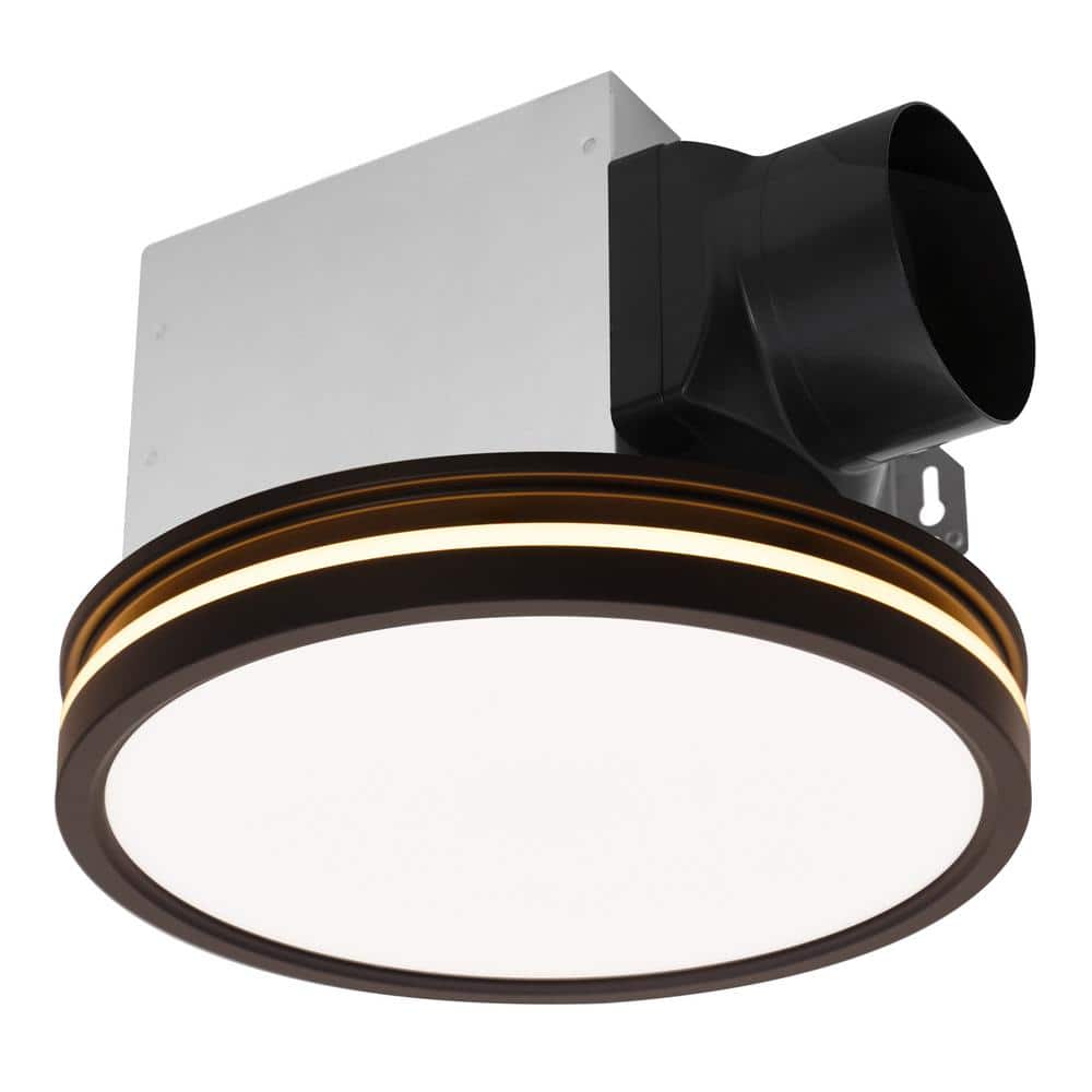 Bathroom Exhaust Fan with Light, Dimmable 3CCT LED Light with Night Light, 