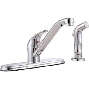 Bayview Single-Handle Standard Kitchen Faucet with Side Sprayer in Chrome