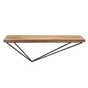 Magnolia Ranch Pine Floating Shelf with Diamond Asymmetrical Bracket