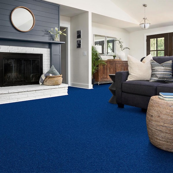 Alpine - Imagination - Blue 17.3 oz. Polyester Texture Carpet - Installation Required