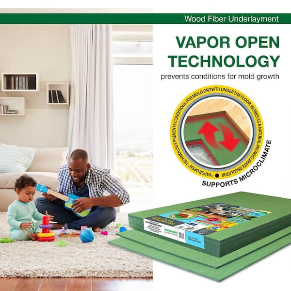 STEICO Natural acoustic wood fiber underlayment 270-sq ft Premium 3 mm Flooring Underlayment