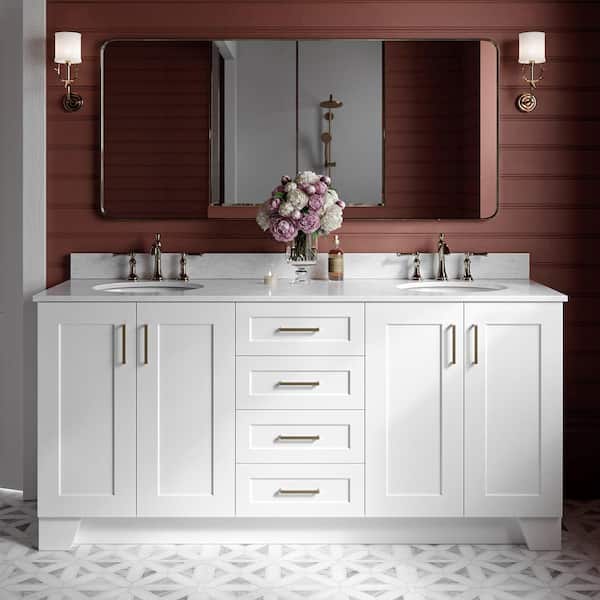 marble♡ Vanity Art 72 in. W x 22 in. D x 34 in. H Double Sink