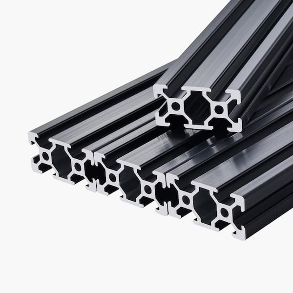 Set of 5 39.4-in. (1000 mm) T-Slot 2040 Aluminum Extrusion Profiles, European Standard Anodized Linear Rails