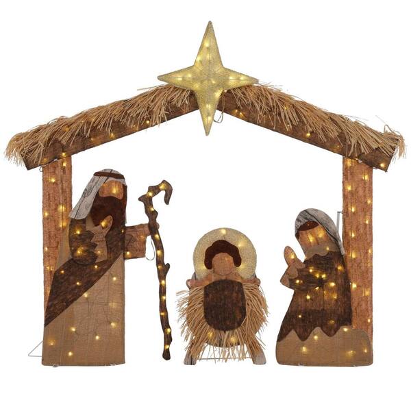 home accents led nativity scene