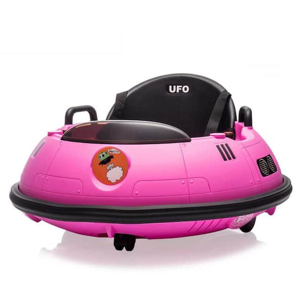 Garvee 12V Kids Ride on Bumper Car, Remote Control, 360 Degree Spin, LED Lights, Safety Belt, Music, Green