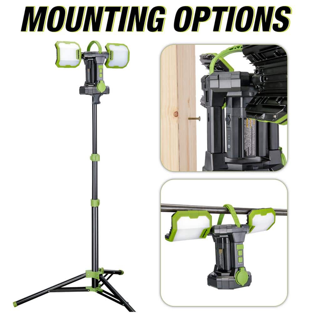 Voyager 5000 Lumen Green and Black LED Jobsite Lantern