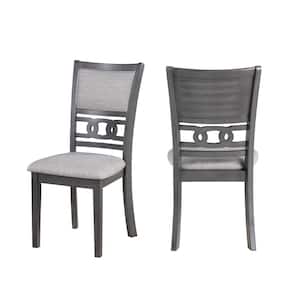 New Classic Furniture Gia Gray Dining Chair with Gray Polyester Cushions (Set of 2)