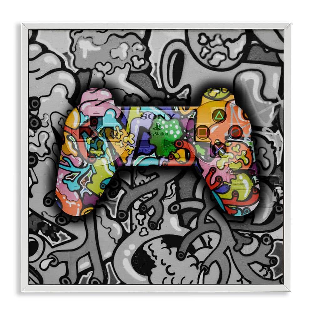 Urban Patterned Controller by Svetlana Aleynikova White Framed Abstract Giclee Art Print 12 in. x 12 in.