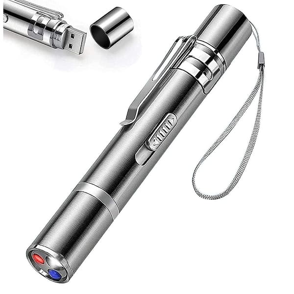 Rechargeable Cat Toys Laser Pointer Interactive Red Light Wand 7 Adjustable Modes for Kitten Dog Indoor Play Screen