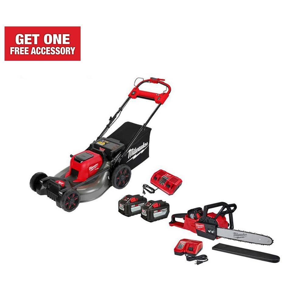 Milwaukee M18 Fuel Brushless Cordless 21 In Dual Battery Self Propelled Lawn Mower W 16 9022